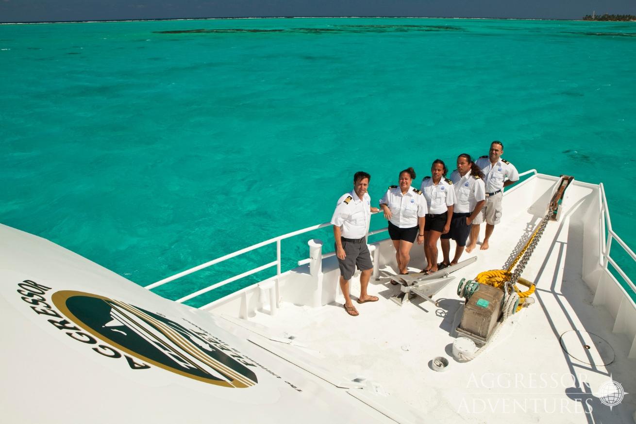 A group of people on a boat