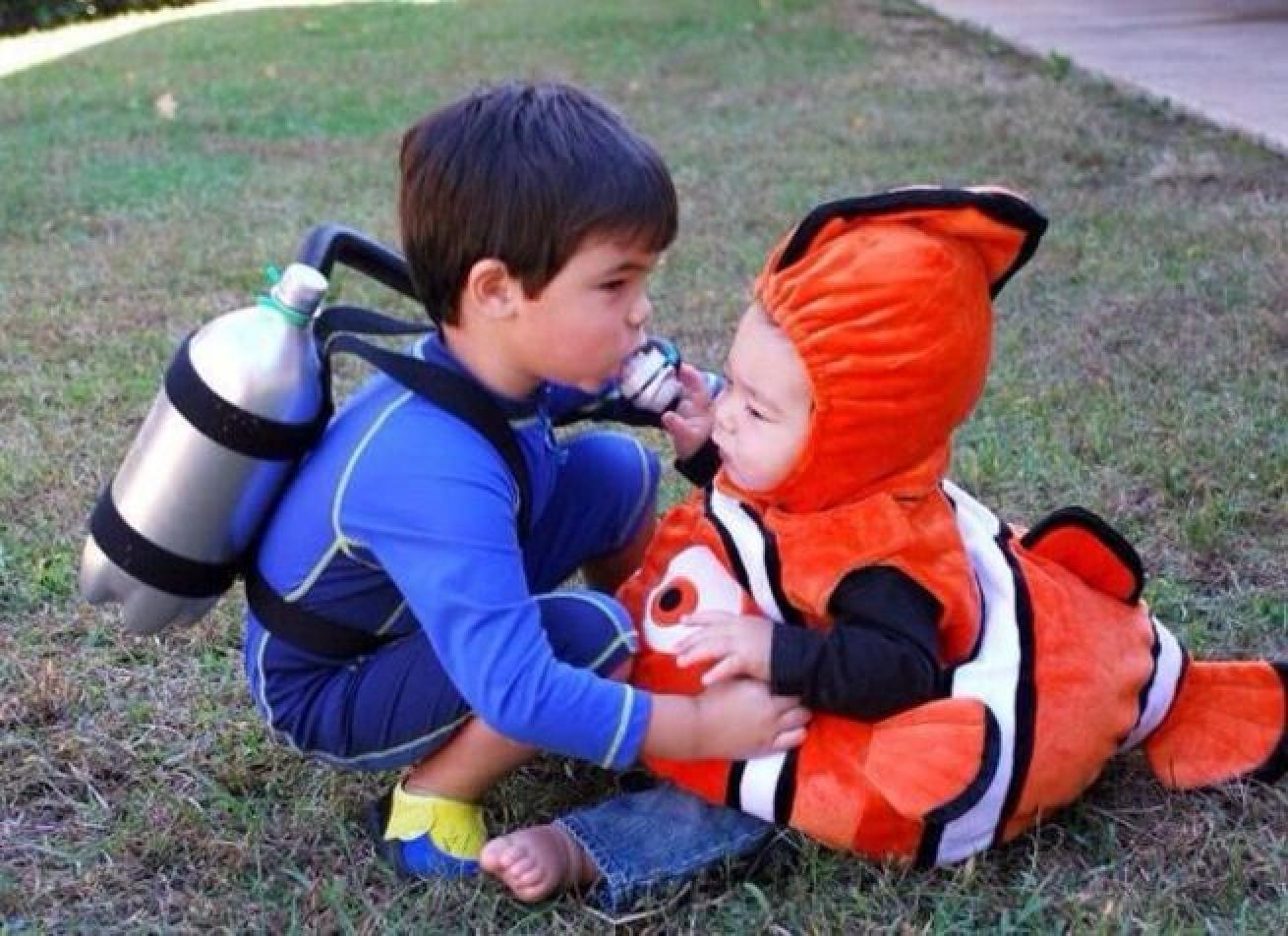 Scuba Diver and Nemo Halloween Costume