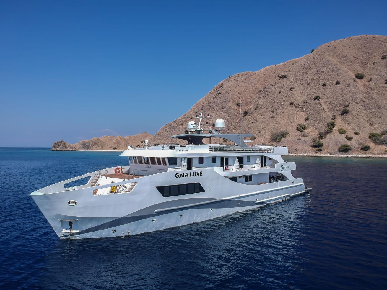 Liveaboard boat in Indonesia.