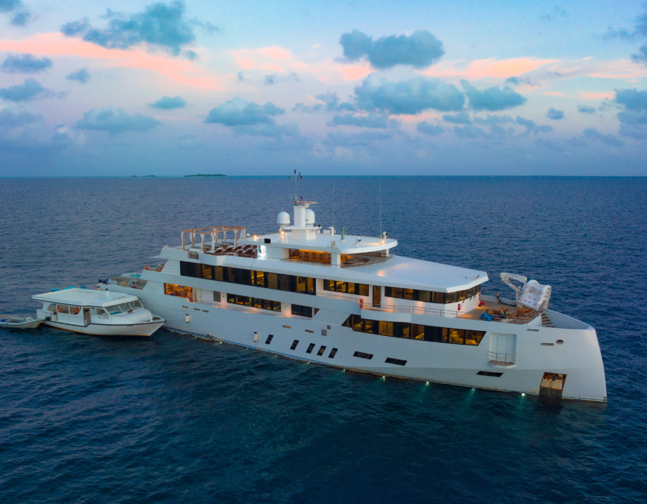 Superyacht in the Maldives.