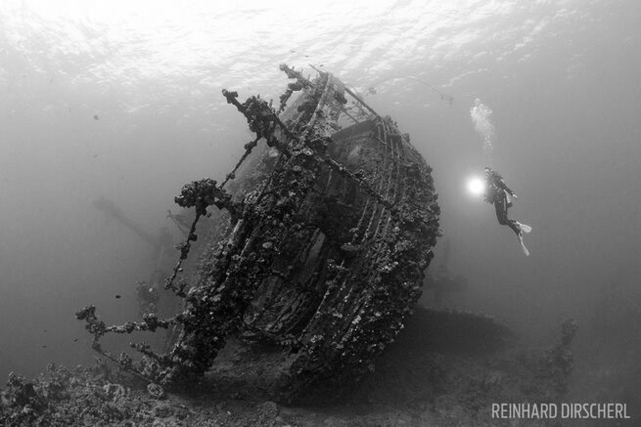 The Umbria shipwreck off the coast of Sudan